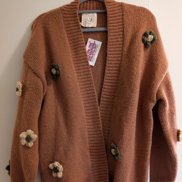 Fantastic Fawn Sweaters - NWT Fantastic Fawn Oversized Embroidered Cardigan